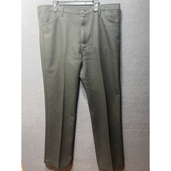 Vintage Wrangler Mens Dress Pants Polyester Charcoal 42x32 Made in Mexico - Picture 3 of 9